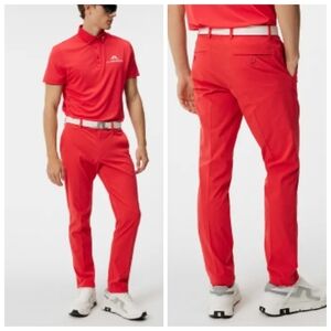 J.Lindeberg Men's Red Pants 31/32 Golf Trousers